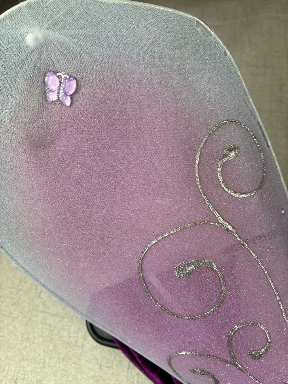Teetot Purple Crushed Velvet Girls Halloween Costume Fairy Wings Tiara Pink Rose